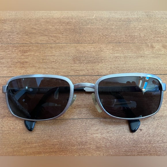 Vintage Dolce & Gabbana DG 910S sunglasses with a satin gunmetal finish.